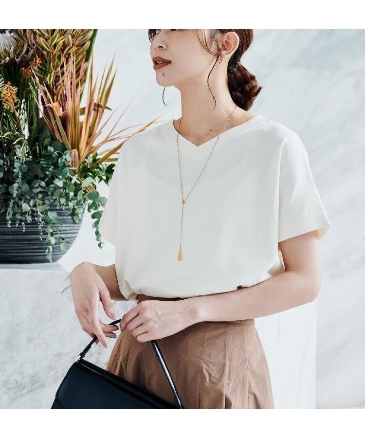 【アンタイトル/UNTITLED】の【前後2WAY/Vネック/丸首】ネックプルオーバーニット 人気、トレンドファッション・服の通販 founy(ファニー) 　ファッション　Fashion　レディースファッション　Fashion for Women　トップス・カットソー　Cut & Sew Tops　ニット　Knit Tops & Sweaters　カジュアルプルオーバー・ニットトップス　Pullovers & Knit Tops / Casual Pullovers　Vネックトップス　V-Neck Tops / V-Cut Neckline Shirts　おすすめ　Recommended / Our Picks　クール　Cool, Chic　スリーブ　Sleeve, Long Sleeve / Short Sleeve　ダブル　Double, Double-Breasted　フレンチ　French, French Style　ラウンド　Round, Round Neck　ワイド　Wide, Wide Fit　夏　Summer　 other-1|ID: prp329100004632562 ipo3291000000033819608