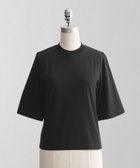 【ユナイテッドアローズ/UNITED ARROWS】のLOEFF スビンコットン 5分袖 クルーネックTシャツ 人気、トレンドファッション・服の通販 founy(ファニー) ファッション Fashion レディースファッション Fashion for Women トップス・カットソー Cut & Sew Tops シャツ・ブラウス・オフィスカジュアル Elegant Blouses & Button-Ups ロングTシャツ・Tシャツ Longline T-Shirts & Tees カットソー Cut and Sewn Top コンパクト Compact, Small Size シンプル Simple, Minimal スリーブ Sleeve, Long Sleeve / Short Sleeve ドレープ Drape, Draping Fabric ボトム Bottoms, Lower Wear エレガント 上品 Elegant thumbnail BLACK|ID: prp329100004632567 ipo3291000000033339508