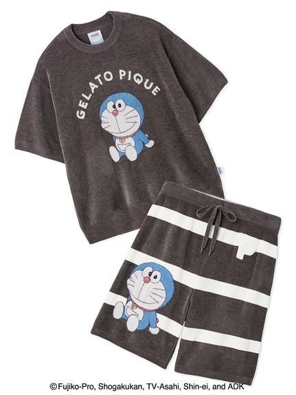 【ジェラートピケ オム/GELATO PIQUE HOMME / MEN】の【ドラえもん】【メンズ】ジャガードプルオーバー ハーフパンツセット インテリア・キッズ・メンズ・レディースファッション・服の通販 founy(ファニー) 　ファッション　Fashion　メンズファッション　Fashion for Men　トップス・カットソー　Cut & Sew Tops　ボトムス　Bottoms　ハーフパンツ・ショートパンツ　Shorts & Half Pants　キャラクター　Character, Licensed Characters　コレクション　Collection, Seasonal Line　ショート　Short, Short Length　スペシャル　Special, Limited Edition　セットアップ　Set-Up, Coordinated Outfit　人気　Popular, Best Seller　ハーフ　Half, Half-Length　ベーシック　Basic, Essential　ボーダー　Border, Stripe　メンズ　Men's, Menswear　モチーフ　Motif, Design Theme　お家時間・ステイホーム　Stay Home / At Home　CGRY[007]|ID: prp329100004632589 ipo3291000000033339640