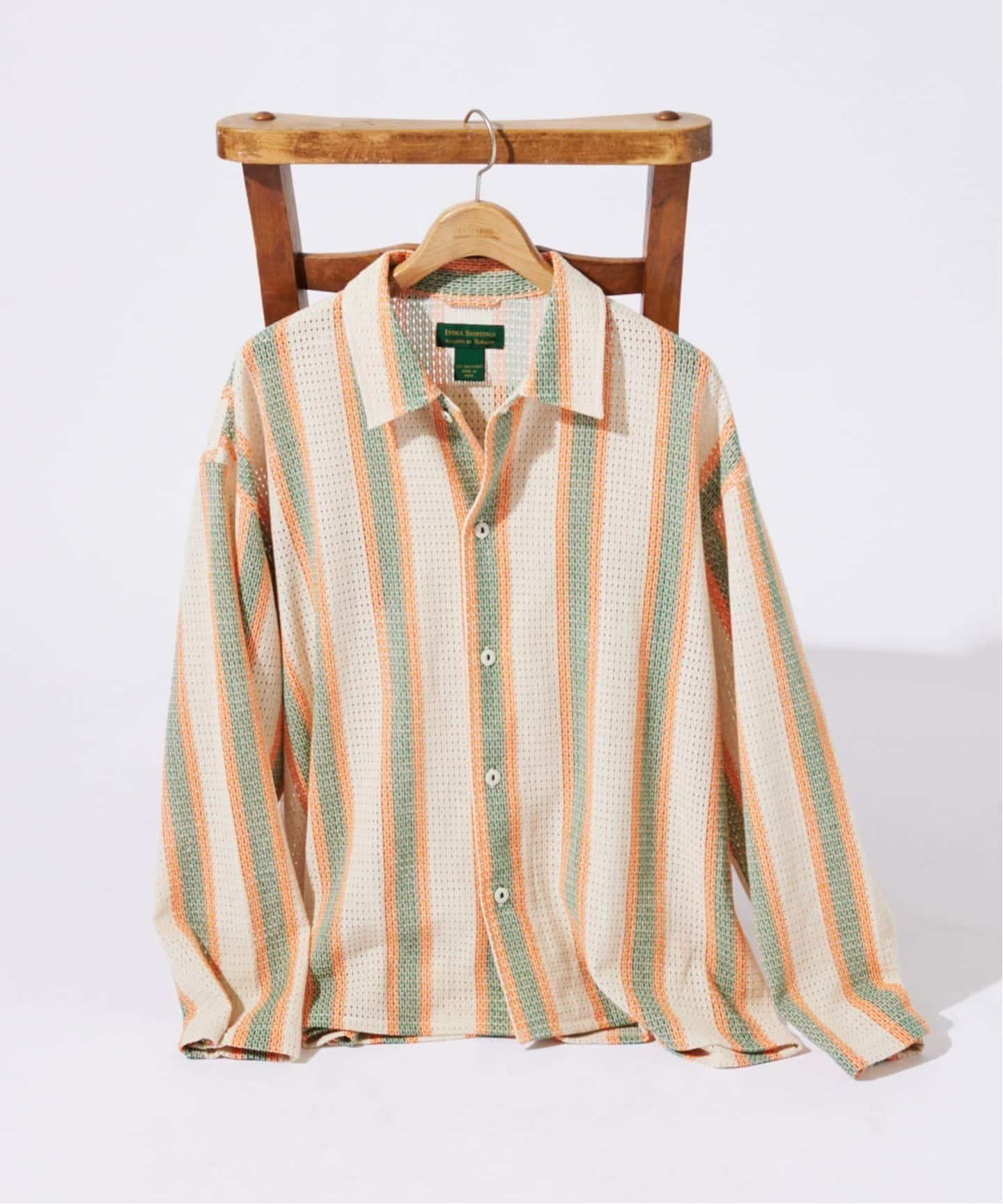 【ジャーナルスタンダード レリューム/JOURNAL STANDARD relume / MEN】のINDIA COTTON クロシェシャツ インテリア・キッズ・メンズ・レディースファッション・服の通販 founy(ファニー) 　ファッション　Fashion　メンズファッション　Fashion for Men　2025年　2025　2025春夏・S/S　Spring/Summer 2025 SS25　インド　Indian Textile　インナー　Innerwear　クロシェ　Crochet, Knitted Lace　コンパクト　Compact, Small Size　シンプル　Simple, Minimal　ボックス　Boxy, Box Shape　リラックス　Relax, Relaxed Fit　人気　Popular, Best Seller　夏　Summer　グリーン|ID: prp329100004632646 ipo3291000000033340223