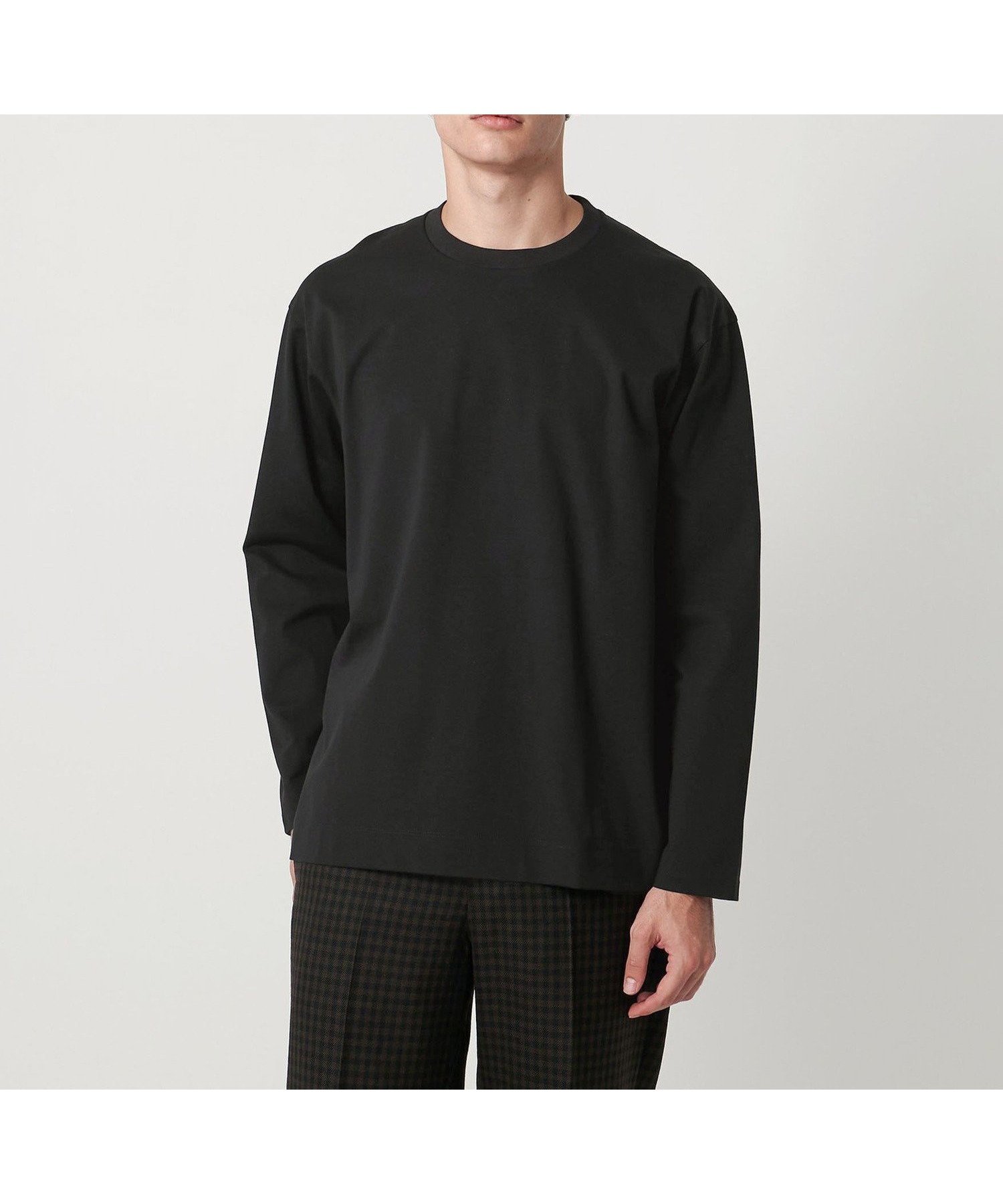 【ユナイテッドアローズ/UNITED ARROWS / MEN】のポンチ ロングスリーブ Tシャツ デオドラント -抗菌防臭・接触冷感- インテリア・キッズ・メンズ・レディースファッション・服の通販 founy(ファニー) 　ファッション　Fashion　メンズファッション　Fashion for Men　インナー　Innerwear　カーディガン　Cardigan, Knitwear　抗菌　Antibacterial, Bacteria-Resistant　ジャケット　Jacket, Outerwear　ストレート　Straight, Straight Cut　スリーブ　Sleeve, Long Sleeve / Short Sleeve　定番　Standard, Basic Item　フィット　Fit, Slim Fit　フォルム　Silhouette, Form　ベーシック　Basic, Essential　リラックス　Relax, Relaxed Fit　ロング　Long, Long-Length　おすすめ　Recommended / Our Picks　エレガント 上品　Elegant　BLACK|ID: prp329100004632654 ipo3291000000033550282