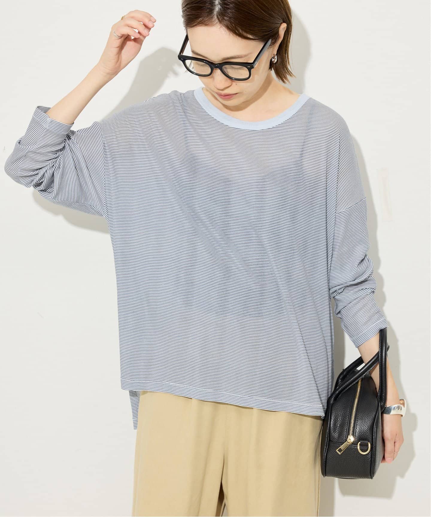 【スローブ イエナ/SLOBE IENA】のmiller/ミラー SLOBE別注 シアードルマンロンTEE インテリア・キッズ・メンズ・レディースファッション・服の通販 founy(ファニー) 　ファッション　Fashion　レディースファッション　Fashion for Women　トップス・カットソー　Cut & Sew Tops　ロングTシャツ・Tシャツ　Longline T-Shirts & Tees　別注　Limited Edition, Custom Order　ネイビー|ID: prp329100004632666 ipo3291000000033340390