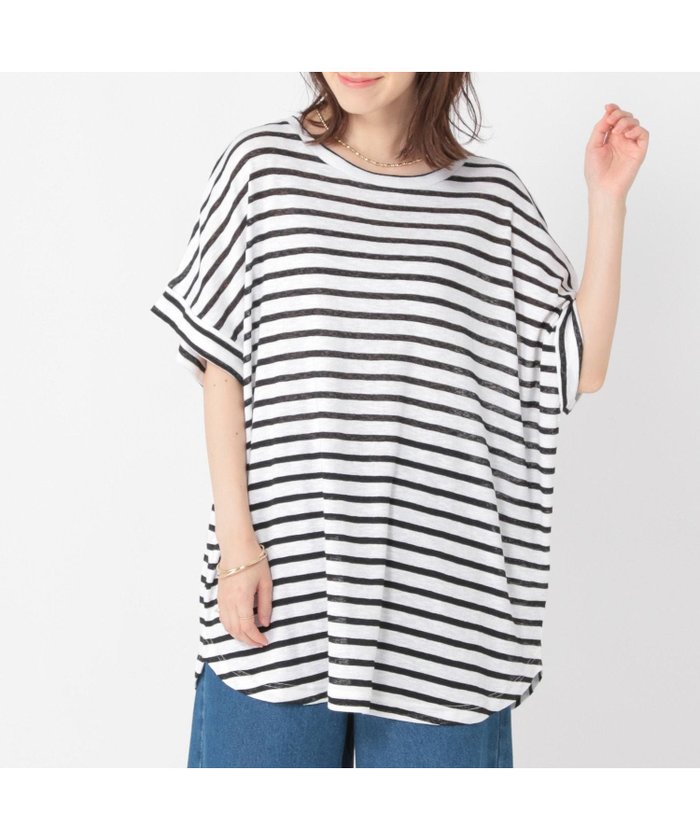 【スタディオ クリップ/studio CLIP】のシャドーボーダーBIGTシャツ インテリア・キッズ・メンズ・レディースファッション・服の通販 founy(ファニー) https://founy.com/ ファッション Fashion レディースファッション Fashion for Women トップス・カットソー Cut & Sew Tops シャツ・ブラウス・オフィスカジュアル Elegant Blouses & Button-Ups ロングTシャツ・Tシャツ Longline T-Shirts & Tees おすすめ Recommended / Our Picks カットソー Cut and Sewn Top シャドー Shadow, Subtle Pattern チュニック Tunic, Long Top トレンド Trend, Trending Now ボーダー Border, Stripe ミックス Mix, Mixed Style ロールアップ Roll-Up, Cuffed Hem |ID: prp329100004632679 ipo3291000000033593116