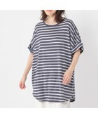 【スタディオ クリップ/studio CLIP】のシャドーボーダーBIGTシャツ ネイビー×オフホワイト03|ID: prp329100004632679 ipo3291000000033593124