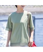 【デコイ/DECOY Since1981】の【冷感】【UVカット】ひやさらコットンプレミアムレースTシャツ 人気、トレンドファッション・服の通販 founy(ファニー) ファッション Fashion レディースファッション Fashion for Women トップス・カットソー Cut & Sew Tops シャツ・ブラウス・オフィスカジュアル Elegant Blouses & Button-Ups ロングTシャツ・Tシャツ Longline T-Shirts & Tees プレミアム Premium, High-End レース Lace, Lace Fabric エレガント 上品 Elegant thumbnail カーキ|ID: prp329100004632733 ipo3291000000033554353