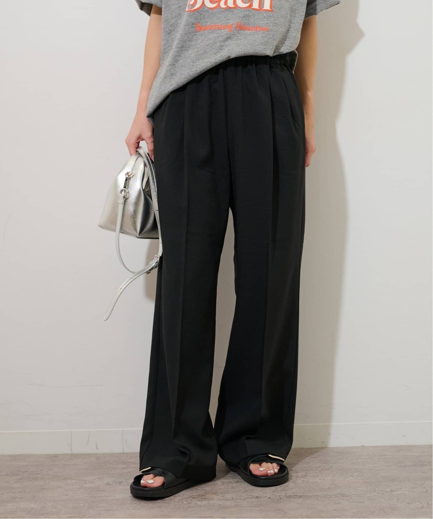 【ジャーナルスタンダード レリューム/JOURNAL STANDARD relume】の《追加7》マットウースフレアタックパンツ インテリア・キッズ・メンズ・レディースファッション・服の通販 founy(ファニー) 　ファッション　Fashion　レディースファッション　Fashion for Women　パンツ　Pants & Trousers　2025年　2025　2025春夏・S/S　Spring/Summer 2025 SS25　おすすめ　Recommended / Our Picks　スラックス　Slacks, Dress Pants　センター　Center, Center Line　ビジネス 仕事 通勤　Business / Work / Commuting　再入荷　Restock / Back in Stock　ブラック|ID: prp329100004633047 ipo3291000000034507076