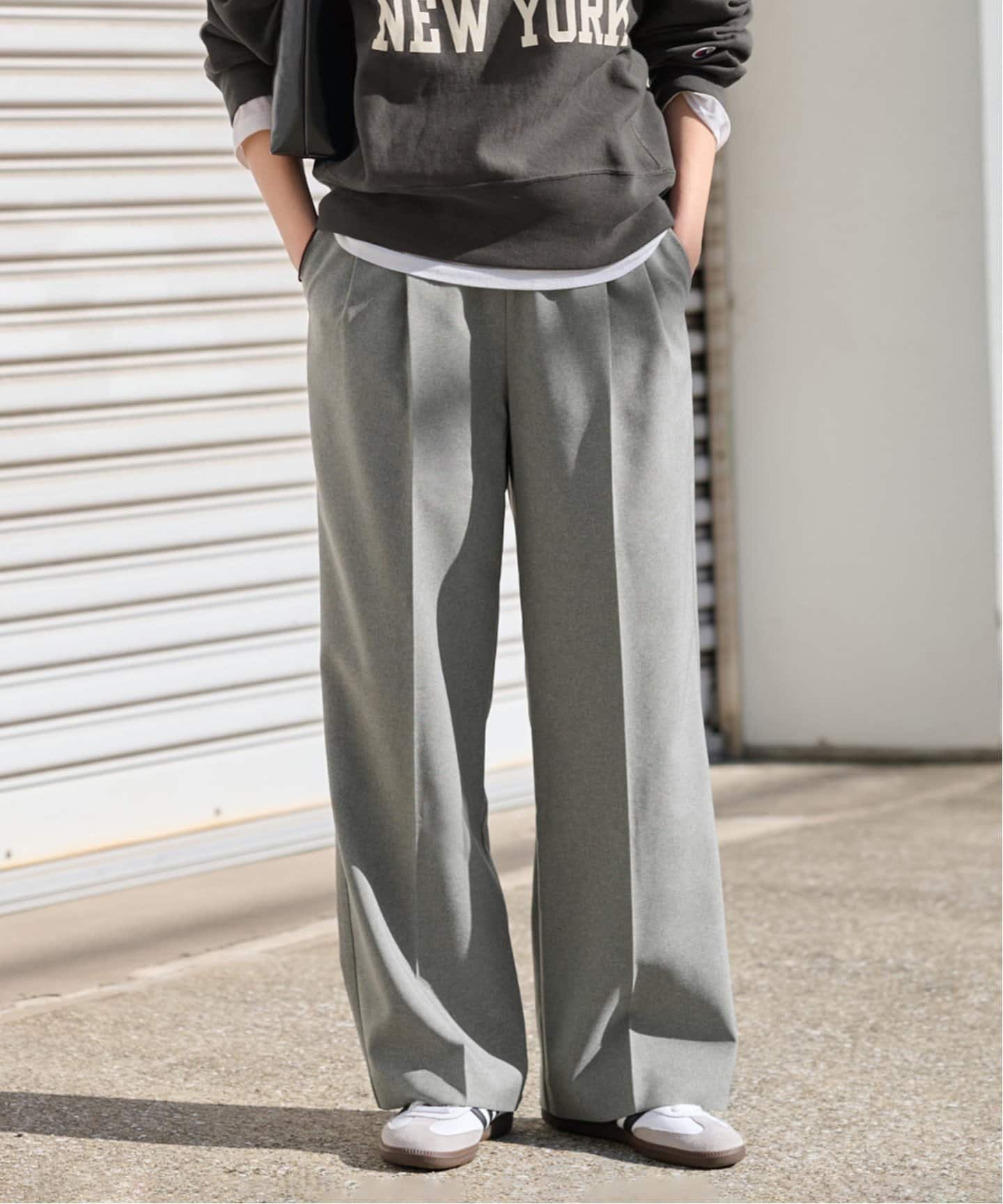 【ジャーナルスタンダード レリューム/JOURNAL STANDARD relume】の《追加7》マットウースフレアタックパンツ インテリア・キッズ・メンズ・レディースファッション・服の通販 founy(ファニー) 　ファッション　Fashion　レディースファッション　Fashion for Women　パンツ　Pants & Trousers　2025年　2025　2025春夏・S/S　Spring/Summer 2025 SS25　おすすめ　Recommended / Our Picks　スラックス　Slacks, Dress Pants　センター　Center, Center Line　ビジネス 仕事 通勤　Business / Work / Commuting　再入荷　Restock / Back in Stock　グレーA|ID: prp329100004633047 ipo3291000000034507077