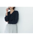 【ナチュラル ビューティー ベーシック/NATURAL BEAUTY BASIC】のVネックリボンタイブラウス ネイビー|ID: prp329100004633065 ipo3291000000033558243