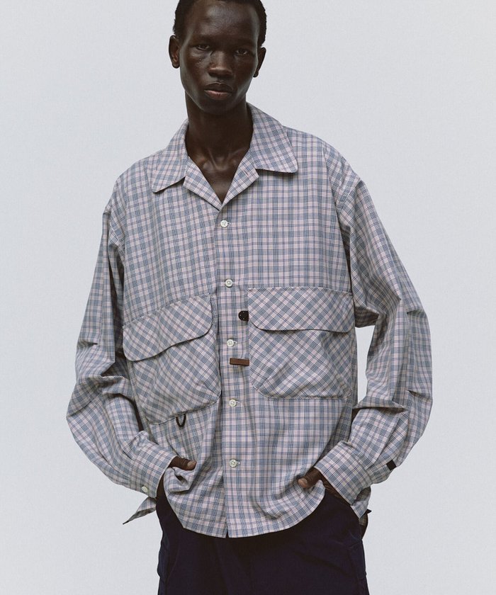 【ビショップ/Bshop / MEN】のTECH SPORTS OPEN COLLAR SHIRT L/S NOVA CHECK MEN インテリア・キッズ・メンズ・レディースファッション・服の通販 founy(ファニー) https://founy.com/ ファッション Fashion メンズファッション Fashion for Men インナー Innerwear クラシック Classic, Timeless Style ツイル Twist, Twisted Detail フラップ Flap, Flap Pocket プリーツ Pleats, Pleated ポケット Pocket, Pocket Detail ミリタリー Military, Army Style 長袖 Long Sleeve, Full Sleeve |ID: prp329100004633079 ipo3291000000033560195