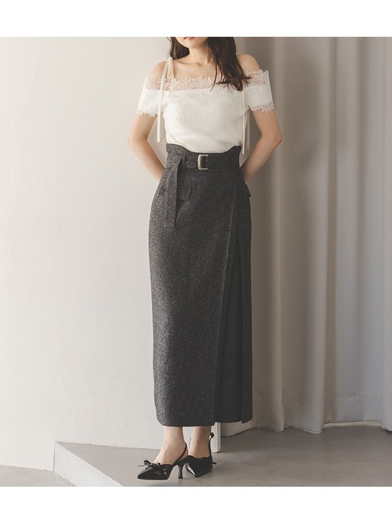 【スナイデル/SNIDEL】のベルトデザインタイトスカート インテリア・キッズ・メンズ・レディースファッション・服の通販 founy(ファニー) 　ファッション　Fashion　レディースファッション　Fashion for Women　スカート　Skirts　ベルト&ウエストマーク　Belts & Waist Accessories　ウェーブ　Wavy Pattern　コルセット　Corset, Bustier　シャーリング　Shirring, Ruched　シンプル　Simple, Minimal　スリット　Slit, Slit Detail　とろみ　Fluid, Flowy Fabric　タイトスカート　Pencil Skirt, Tight Skirt　フィット　Fit, Slim Fit　フラップ　Flap, Flap Pocket　ポケット　Pocket, Pocket Detail　おすすめ　Recommended / Our Picks　GRY[006]|ID: prp329100004633096 ipo3291000000033347339