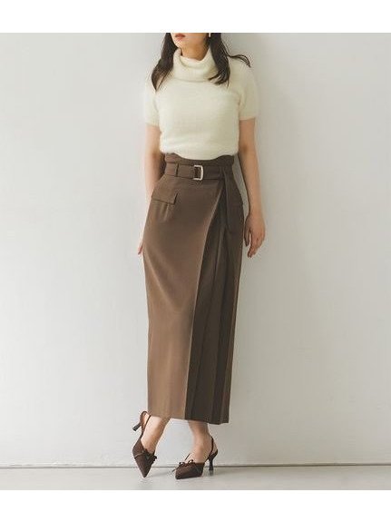 【スナイデル/SNIDEL】のベルトデザインタイトスカート インテリア・キッズ・メンズ・レディースファッション・服の通販 founy(ファニー) 　ファッション　Fashion　レディースファッション　Fashion for Women　スカート　Skirts　ベルト&ウエストマーク　Belts & Waist Accessories　ウェーブ　Wavy Pattern　コルセット　Corset, Bustier　シャーリング　Shirring, Ruched　シンプル　Simple, Minimal　スリット　Slit, Slit Detail　とろみ　Fluid, Flowy Fabric　タイトスカート　Pencil Skirt, Tight Skirt　フィット　Fit, Slim Fit　フラップ　Flap, Flap Pocket　ポケット　Pocket, Pocket Detail　おすすめ　Recommended / Our Picks　BRW[058]|ID: prp329100004633096 ipo3291000000033347342