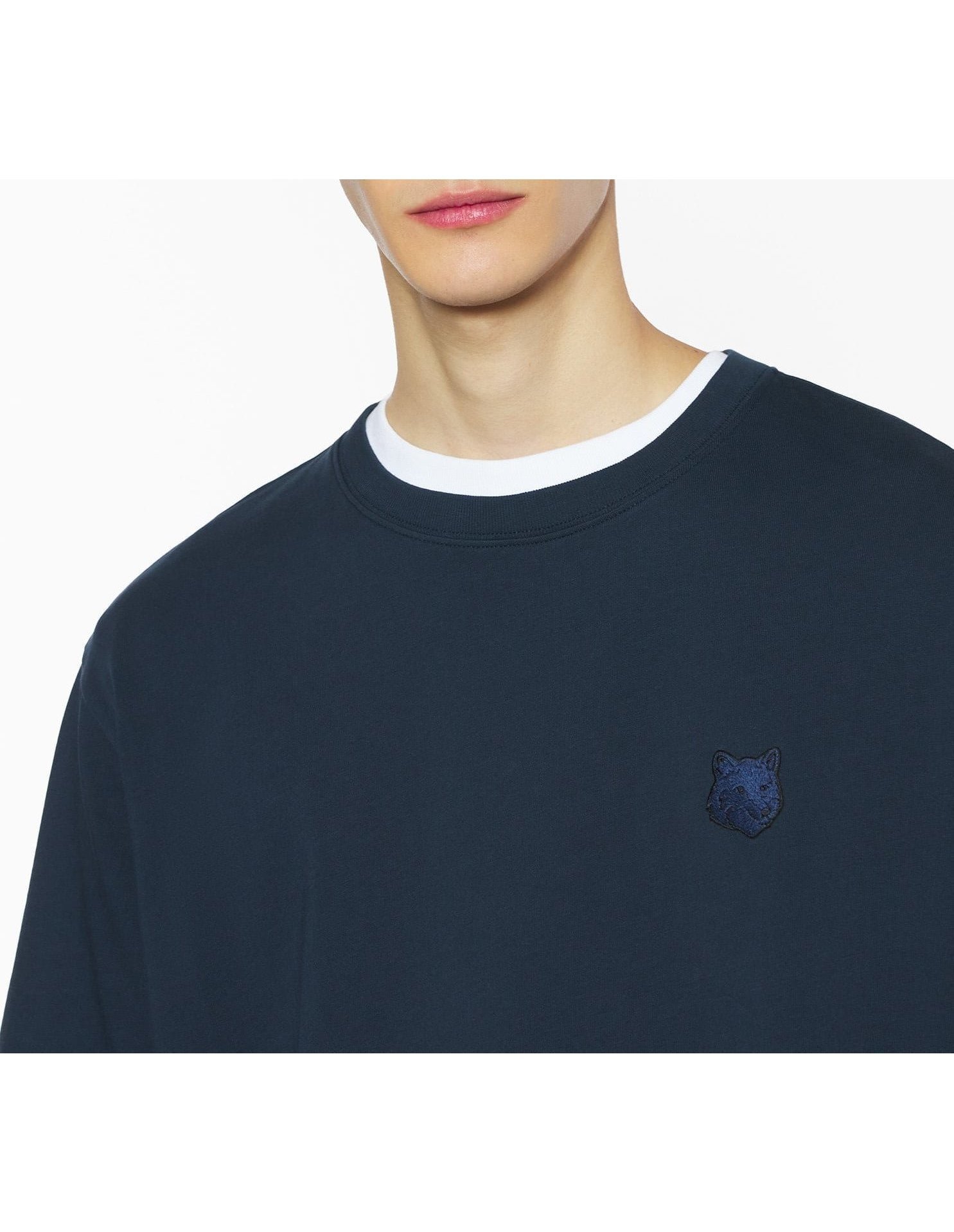 【メゾン キツネ/MAISON KITSUNE / MEN】のFOX HEAD OVERSIZE TEE-SHIRT インテリア・キッズ・メンズ・レディースファッション・服の通販 founy(ファニー) 　ファッション　Fashion　メンズファッション　Fashion for Men　冬　Winter / This Winter　パッチ　Patch, Appliqué　フォックス　Fox, Fox Fur　半袖　Short Sleeve, Half Sleeve　A/W・秋冬　Autumn/Winter　CLASSIC NAVY|ID: prp329100004633108 ipo3291000000033347476