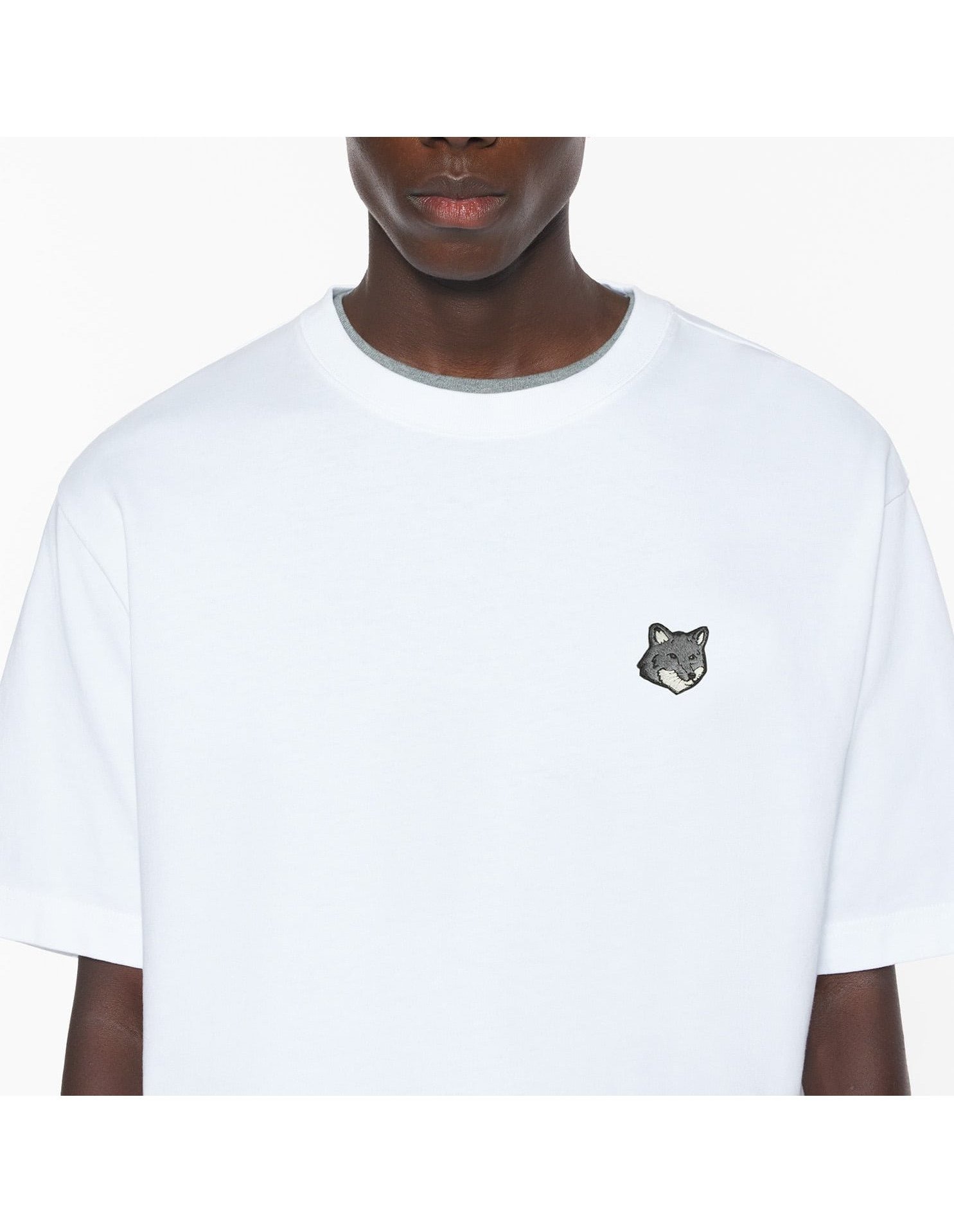 【メゾン キツネ/MAISON KITSUNE / MEN】のFOX HEAD OVERSIZE TEE-SHIRT インテリア・キッズ・メンズ・レディースファッション・服の通販 founy(ファニー) 　ファッション　Fashion　メンズファッション　Fashion for Men　冬　Winter / This Winter　パッチ　Patch, Appliqué　フォックス　Fox, Fox Fur　半袖　Short Sleeve, Half Sleeve　A/W・秋冬　Autumn/Winter　WHITE|ID: prp329100004633108 ipo3291000000033347478