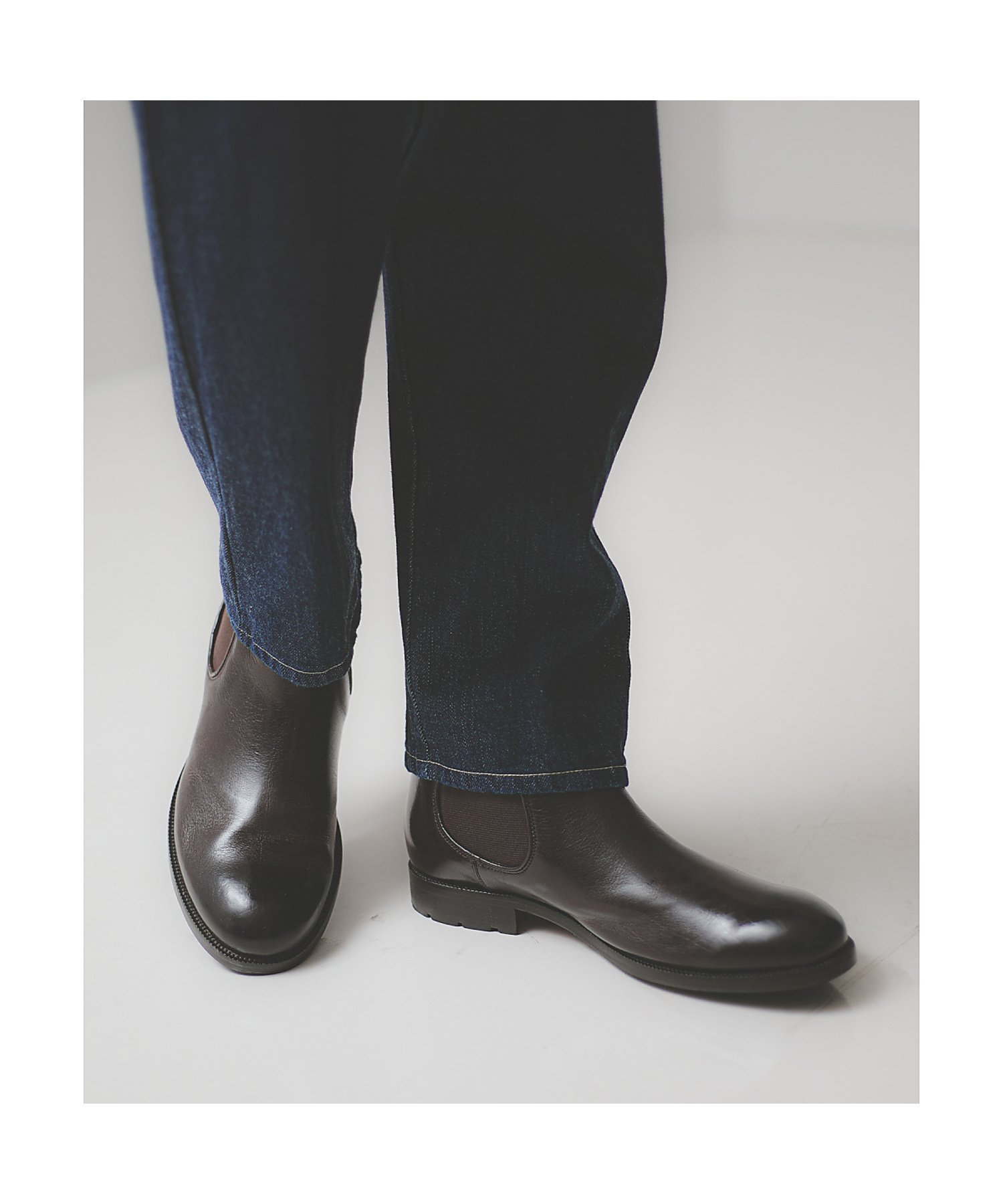 【アルフレッド バニスター/alfredoBANNISTER / MEN】の【SHOO IN SHOE】カーフレザー チェルシーブーツ / サイドゴアブーツ インテリア・キッズ・メンズ・レディースファッション・服の通販 founy(ファニー) 　ファッション　Fashion　メンズファッション　Fashion for Men　インソール　Shoe Insole　くるぶし　Ankle-Length　シューズ　Shoes, Footwear　スタンダード　Standard, Basic　スラックス　Slacks, Dress Pants　セットアップ　Set-Up, Coordinated Outfit　デニム　Denim, Jeans Material　トレンド　Trend, Trending Now　定番　Standard, Basic Item　フォルム　Silhouette, Form　フレア　Flare, Flared　ライニング　Inner Lining, Inner Fabric, Lined　ラバー　Rubber, Rubber Sole　ワイド　Wide, Wide Fit　おすすめ　Recommended / Our Picks　エレガント 上品　Elegant　ビジネス 仕事 通勤　Business / Work / Commuting　ダークブラウン|ID: prp329100004633130 ipo3291000000033347715