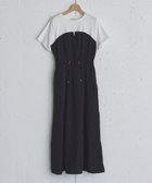 【ドゥ アルシーヴ/Doux archives】のカットドッキングドロストワンピース 人気、トレンドファッション・服の通販 founy(ファニー) ファッション Fashion レディースファッション Fashion for Women ワンピース Dresses ギャザー Gathered, Ruffled ドローコード Drawcord, Drawstring Cord 切替 Switching, Contrast Panel 羽織 Haori, Light Jacket thumbnail BLACK|ID: prp329100004633222 ipo3291000000033425173