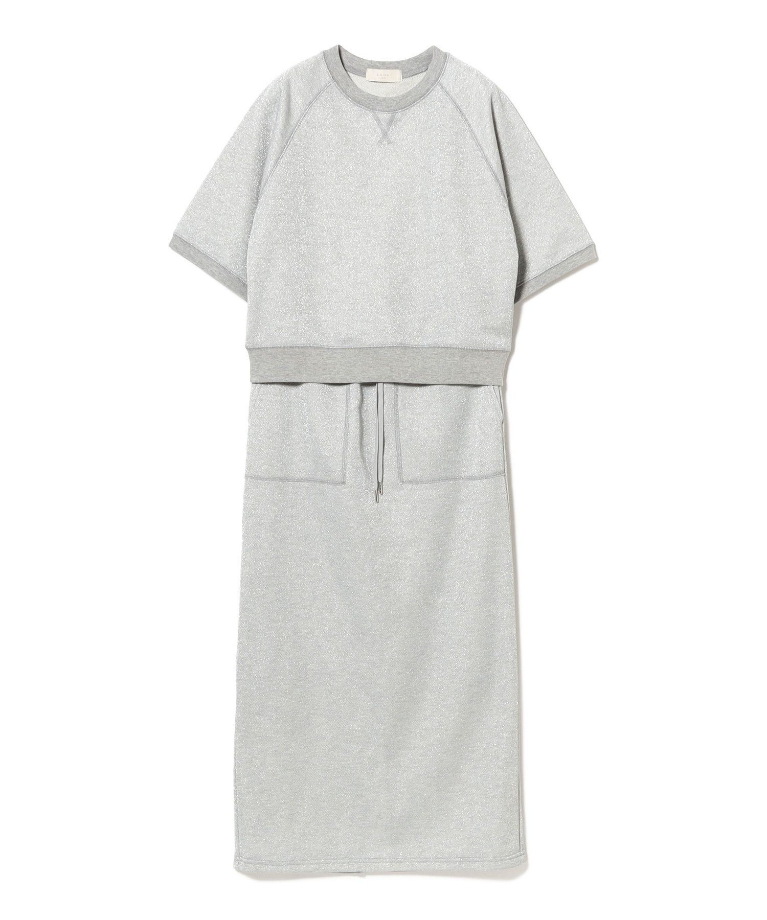 【ビーミングライフストアバイビームス/B:MING LIFE STORE by BEAMS】の【セットアイテム】ラメ 裏毛 セットアップ(S~M) インテリア・キッズ・メンズ・レディースファッション・服の通販 founy(ファニー) 　ファッション　Fashion　レディースファッション　Fashion for Women　セットアップ　Matching Sets　シンプル　Simple, Minimal　セットアップ　Set-Up, Coordinated Outfit　デニム　Denim, Jeans Material　トレンド　Trend, Trending Now　リラックス　Relax, Relaxed Fit　エレガント 上品　Elegant　LIGHT_GREY|ID: prp329100004633258 ipo3291000000033427044