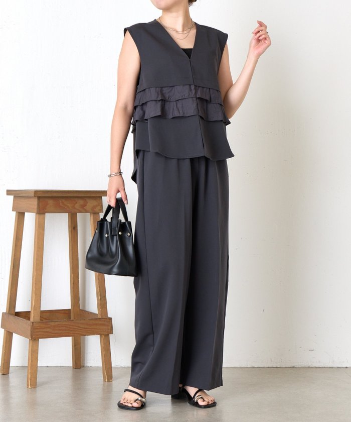 【ジェナ エスパス メルヴェイユ/Jena espace merveilleux】のティアードフリルセットアップ インテリア・キッズ・メンズ・レディースファッション・服の通販 founy(ファニー) https://founy.com/ ファッション Fashion レディースファッション Fashion for Women セットアップ Matching Sets スマート Smart, Elegant ワイド Wide, Wide Fit 再入荷 Restock / Back in Stock おすすめ Recommended / Our Picks エレガント 上品 Elegant |ID: prp329100004633298 ipo3291000000033410960