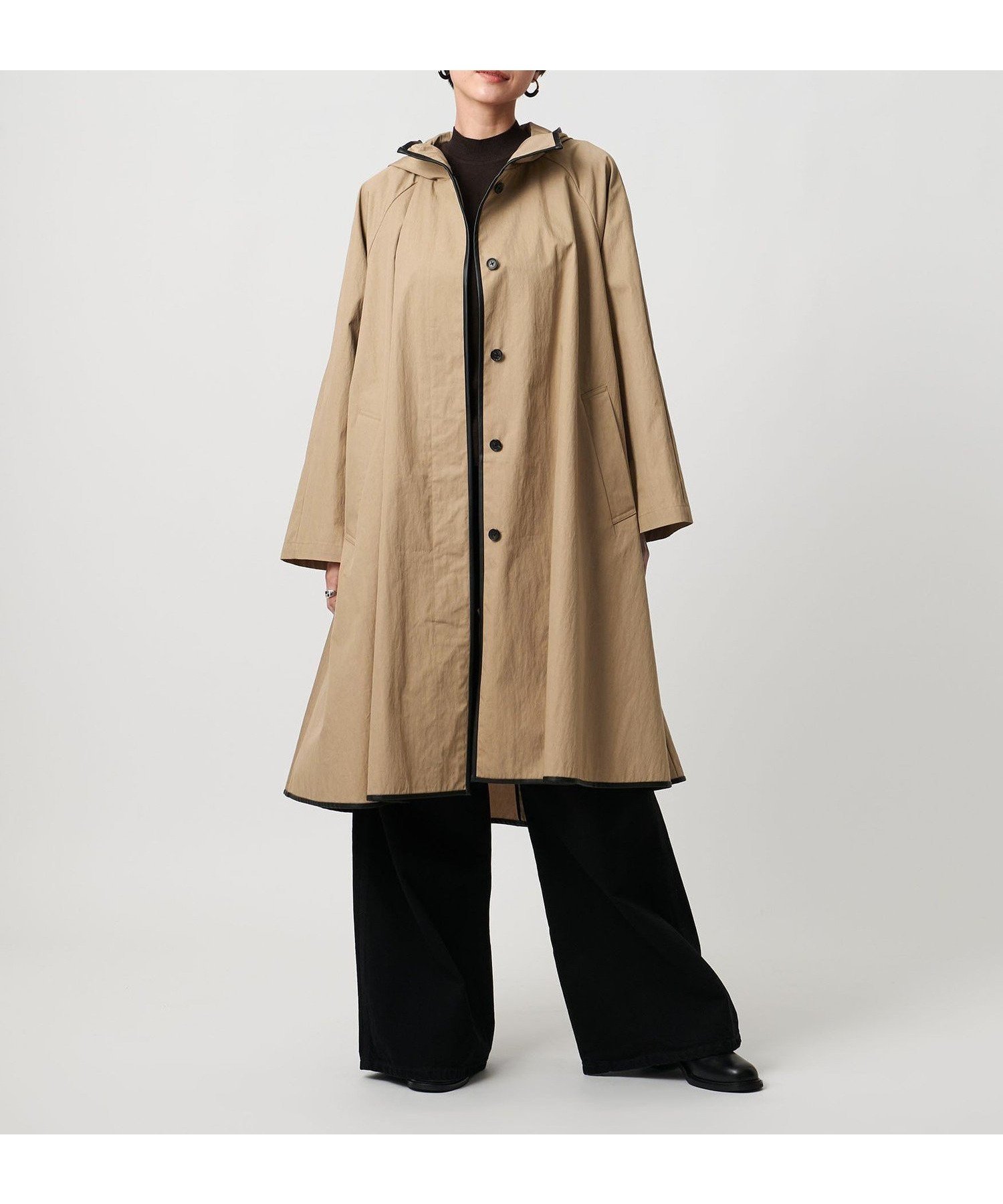 【ユナイテッドアローズ/UNITED ARROWS】のNALYA テントライン フーデット コート 人気、トレンドファッション・服の通販 founy(ファニー) 　ファッション　Fashion　レディースファッション　Fashion for Women　アウター　Coat / Outerwear Collection　コート・ロングコート・ピーコート　Long Coats, Peacoats & More　イタリア　Italy　パイピング　Piping, Trim Design　ポンチョ　Poncho, Cape Style　ワイド　Wide, Wide Fit　 other-1|ID: prp329100004633343 ipo3291000000033351268