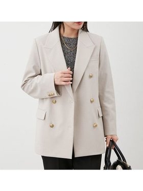 【ミラオーウェン/Mila Owen】の金釦ダブルブレストロングブレザー 人気、トレンドファッション・服の通販 founy(ファニー) ファッション Fashion レディースファッション Fashion for Women エレガント 上品 Elegant 秋 Autumn ストライプ Stripe, Striped Pattern トレンド Trend, Trending Now 定番 Standard, Basic Item フラップ Flap, Flap Pocket ポケット Pocket, Pocket Detail |ID:prp329100004633361