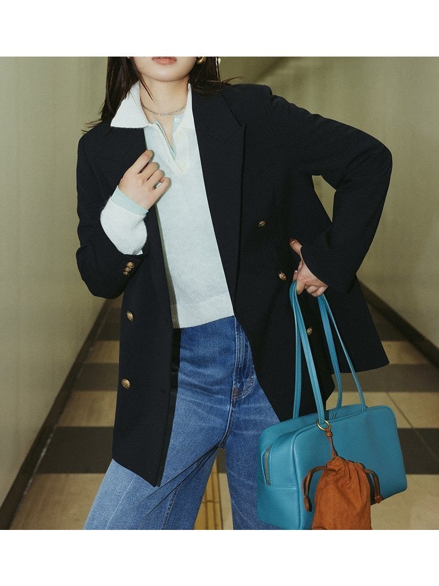 【ミラオーウェン/Mila Owen】の金釦ダブルブレストロングブレザー インテリア・キッズ・メンズ・レディースファッション・服の通販 founy(ファニー) 　雑誌掲載アイテム　Magazine Picks & Fashion Features　ファッション雑誌　Fashion Magazines　オッジ　Oggi　ファッション　Fashion　レディースファッション　Fashion for Women　エレガント 上品　Elegant　秋　Autumn　12月号　December Issue　ストライプ　Stripe, Striped Pattern　スマート　Smart, Elegant　雑誌　Magazine, Fashion Magazine　トレンド　Trend, Trending Now　定番　Standard, Basic Item　フラップ　Flap, Flap Pocket　ポケット　Pocket, Pocket Detail　DNVY[090]|ID: prp329100004633361 ipo3291000000034539166