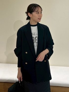 【ミラオーウェン/Mila Owen】のクールタッチ金釦ダブルブレストブレザー 人気、トレンドファッション・服の通販 founy(ファニー) ファッション Fashion レディースファッション Fashion for Women ダブル Double, Double-Breasted トレンド Trend, Trending Now フラット Flat, Flat Shoes 夏 Summer |ID:prp329100004633366