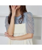 【ミスティ ウーマン/mysty woman】のラメシアーギャザースリーブプルオーバー 人気、トレンドファッション・服の通販 founy(ファニー) ファッション Fashion レディースファッション Fashion for Women トップス・カットソー Cut & Sew Tops カジュアルプルオーバー・ニットトップス Pullovers & Knit Tops / Casual Pullovers インナー Innerwear シアー Sheer, See-Through ジャケット Jacket, Outerwear スリーブ Sleeve, Long Sleeve / Short Sleeve エレガント 上品 Elegant ビジネス 仕事 通勤 Business / Work / Commuting 夏 Summer thumbnail ライトブルー82|ID: prp329100004633377 ipo3291000000033547192