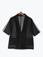 【テチチ/Te chichi】のライン入りシアージャケット 人気、トレンドファッション・服の通販 founy(ファニー) ファッション Fashion レディースファッション Fashion for Women アウター Coat / Outerwear Collection レディースジャケット・軽アウター Jackets おすすめ Recommended / Our Picks シアー Sheer, See-Through ジャケット Jacket, Outerwear スリーブ Sleeve, Long Sleeve / Short Sleeve タンク Tank Top, Sleeveless Top thumbnail ブラック|ID: prp329100004633408 ipo3291000000033586600