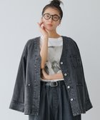 【スタディオ クリップ/studio CLIP】のVネックデニムカバーオール《CLIP denim》 人気、トレンドファッション・服の通販 founy(ファニー) ファッション Fashion レディースファッション Fashion for Women トップス・カットソー Cut & Sew Tops Vネックトップス V-Neck Tops / V-Cut Neckline Shirts おすすめ Recommended / Our Picks カーディガン Cardigan, Knitwear ジーンズ Jeans, Denim Pants セットアップ Set-Up, Coordinated Outfit デニム Denim, Jeans Material ハイネック High Neck, Mock Neck フリル Frill, Ruffle thumbnail ブラック19|ID: prp329100004633410 ipo3291000000033352060