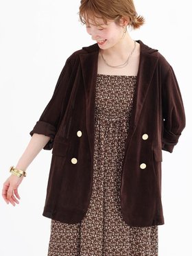 【ヴァン/Vin】のメッシュベロアテーラードジャケット 人気、トレンドファッション・服の通販 founy(ファニー) ファッション Fashion レディースファッション Fashion for Women アウター Coat / Outerwear Collection レディースジャケット・軽アウター Jackets テーラードジャケット / 通勤・きれいめスタイル Tailored Jackets & Blazers ジャケット Jacket, Outerwear タートル Turtleneck, Turtle Collar ダブル Double, Double-Breasted エレガント 上品 Elegant A/W・秋冬 Autumn/Winter |ID:prp329100004633438