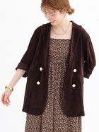 【ヴァン/Vin】のメッシュベロアテーラードジャケット 人気、トレンドファッション・服の通販 founy(ファニー) ファッション Fashion レディースファッション Fashion for Women アウター Coat / Outerwear Collection レディースジャケット・軽アウター Jackets テーラードジャケット / 通勤・きれいめスタイル Tailored Jackets & Blazers ジャケット Jacket, Outerwear タートル Turtleneck, Turtle Collar ダブル Double, Double-Breasted エレガント 上品 Elegant A/W・秋冬 Autumn/Winter thumbnail ダークブラウン|ID: prp329100004633438 ipo3291000000033352353