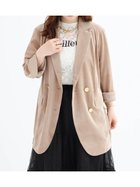 【ヴァン/Vin】のメッシュベロアテーラードジャケット 人気、トレンドファッション・服の通販 founy(ファニー) ファッション Fashion レディースファッション Fashion for Women アウター Coat / Outerwear Collection レディースジャケット・軽アウター Jackets テーラードジャケット / 通勤・きれいめスタイル Tailored Jackets & Blazers ジャケット Jacket, Outerwear タートル Turtleneck, Turtle Collar ダブル Double, Double-Breasted エレガント 上品 Elegant A/W・秋冬 Autumn/Winter thumbnail ベージュ|ID: prp329100004633438 ipo3291000000033352358