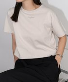 【アンドミー/andme】のワンポイント エンブロイダリー ミニ Tシャツ ベージュ×ベージュ|ID: prp329100004633465 ipo3291000000033596187
