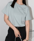 【アンドミー/andme】のワンポイント エンブロイダリー ミニ Tシャツ ミントブルー×オフホワイト|ID: prp329100004633465 ipo3291000000033596188