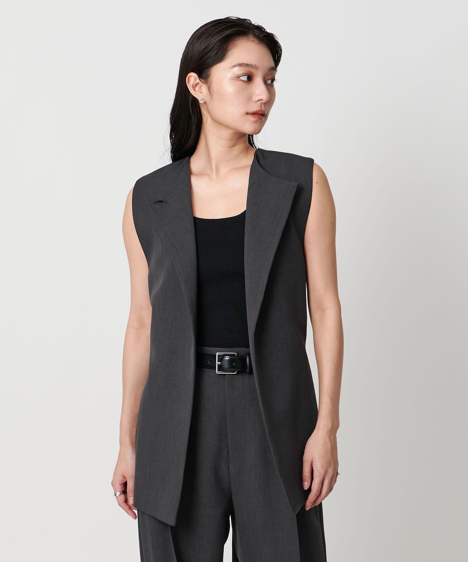 【ユナイテッドアローズ/UNITED ARROWS】のMARW UNITED ARROWS ウエスト ベルト ジレ インテリア・キッズ・メンズ・レディースファッション・服の通販 founy(ファニー) 　ファッション　Fashion　レディースファッション　Fashion for Women　アウター　Coat / Outerwear Collection　トップス・カットソー　Cut & Sew Tops　ベスト&ジレ / 重ね着スタイル　Vests & Gilets　ベルト&ウエストマーク　Belts & Waist Accessories　定番　Standard, Basic Item　人気　Popular, Best Seller　ポケット　Pocket, Pocket Detail　ビジネス 仕事 通勤　Business / Work / Commuting　DK.GRAY|ID: prp329100004633474 ipo3291000000033352997