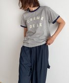 【キャナルジーン/CANAL JEAN】のEl mar CREME DELE リンガーTシャツ 人気、トレンドファッション・服の通販 founy(ファニー) ファッション Fashion レディースファッション Fashion for Women トップス・カットソー Cut & Sew Tops シャツ・ブラウス・オフィスカジュアル Elegant Blouses & Button-Ups ロングTシャツ・Tシャツ Longline T-Shirts & Tees おすすめ Recommended / Our Picks コンパクト Compact, Small Size デニム Denim, Jeans Material プリント Print, Printed Pattern ボトム Bottoms, Lower Wear 半袖 Short Sleeve, Half Sleeve thumbnail グレー|ID: prp329100004633480 ipo3291000000033597097