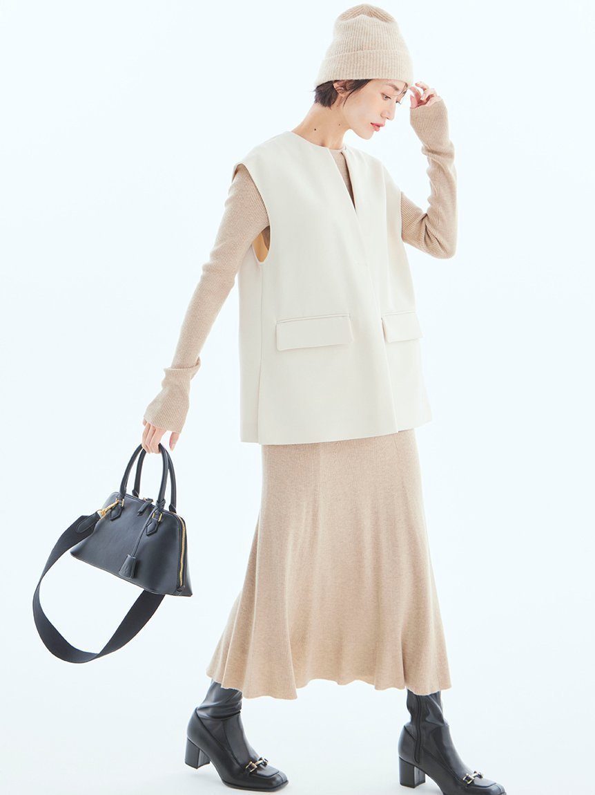 【ミラオーウェン/Mila Owen】のベストコーディネートニットスカートSET UP インテリア・キッズ・メンズ・レディースファッション・服の通販 founy(ファニー) 　ファッション　Fashion　レディースファッション　Fashion for Women　アウター　Coat / Outerwear Collection　インナー　Innerwear　センター　Center, Center Line　フラップ　Flap, Flap Pocket　フロント　Front, Front Design　ベスト　Vest, Waistcoat　ポケット　Pocket, Pocket Detail　人気　Popular, Best Seller　今季　This Season, Current Season　IVR[003]|ID: prp329100004633497 ipo3291000000033895437
