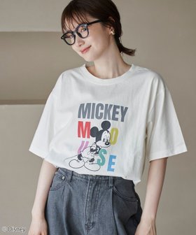 【コーエン/COEN】の【MICKEY(ミッキー) / 別注】アソートカラフルロゴプリントユニTシャツ 人気、トレンドファッション・服の通販 founy(ファニー) ファッション Fashion レディースファッション Fashion for Women トップス・カットソー Cut & Sew Tops シャツ・ブラウス・オフィスカジュアル Elegant Blouses & Button-Ups ロングTシャツ・Tシャツ Longline T-Shirts & Tees カラフル Colorful Design コンパクト Compact, Small Size シンプル Simple, Minimal パターン Pattern, Design Print フレア Flare, Flared プリント Print, Printed Pattern ベーシック Basic, Essential 別注 Limited Edition, Custom Order |ID:prp329100004633526