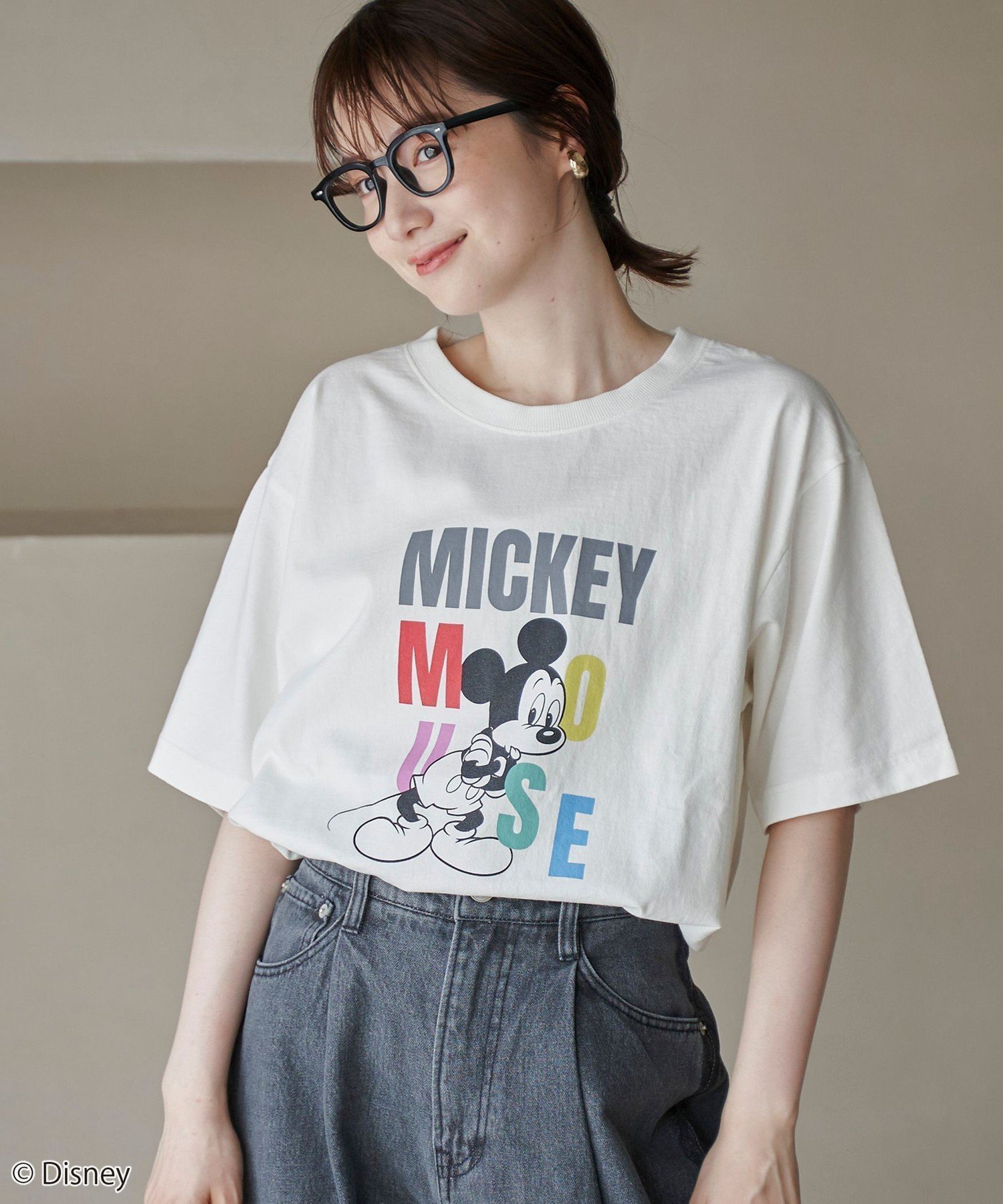 【コーエン/COEN】の【MICKEY(ミッキー) / 別注】アソートカラフルロゴプリントユニTシャツ 人気、トレンドファッション・服の通販 founy(ファニー) 　ファッション　Fashion　レディースファッション　Fashion for Women　トップス・カットソー　Cut & Sew Tops　シャツ・ブラウス・オフィスカジュアル　Elegant Blouses & Button-Ups　ロングTシャツ・Tシャツ　Longline T-Shirts & Tees　カラフル　Colorful Design　コンパクト　Compact, Small Size　シンプル　Simple, Minimal　パターン　Pattern, Design Print　フレア　Flare, Flared　プリント　Print, Printed Pattern　ベーシック　Basic, Essential　別注　Limited Edition, Custom Order　 other-1|ID: prp329100004633526 ipo3291000000033500543