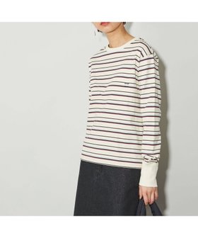 【シテン/CITEN】のCITEN エッセンシャルマルチボーダーロンT 人気、トレンドファッション・服の通販 founy(ファニー) ファッション Fashion レディースファッション Fashion for Women トップス・カットソー Cut & Sew Tops ロングTシャツ・Tシャツ Longline T-Shirts & Tees インナー Innerwear カットソー Cut and Sewn Top コンパクト Compact, Small Size デニム Denim, Jeans Material フィット Fit, Slim Fit ボーダー Border, Stripe ロング Long, Long-Length ワイド Wide, Wide Fit A/W・秋冬 Autumn/Winter |ID:prp329100004633544