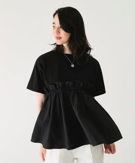 【ジャイロ/JAYRO】の別布ペプラムプルオーバー 人気、トレンドファッション・服の通販 founy(ファニー) ファッション Fashion レディースファッション Fashion for Women トップス・カットソー Cut & Sew Tops カジュアルプルオーバー・ニットトップス Pullovers & Knit Tops / Casual Pullovers アクセサリー Fashion Accessories 春 Spring カットソー Cut and Sewn Top ギャザー Gathered, Ruffled デニム Denim, Jeans Material ドッキング Docking, Mixed Material バランス Balance, Style Balance ペプラム Peplum, Flared Hem ボトム Bottoms, Lower Wear ポケット Pocket, Pocket Detail ワイド Wide, Wide Fit S/S・春夏 SS, Spring/Summer, Warm Season おすすめ Recommended / Our Picks 夏 Summer |ID:prp329100004633736