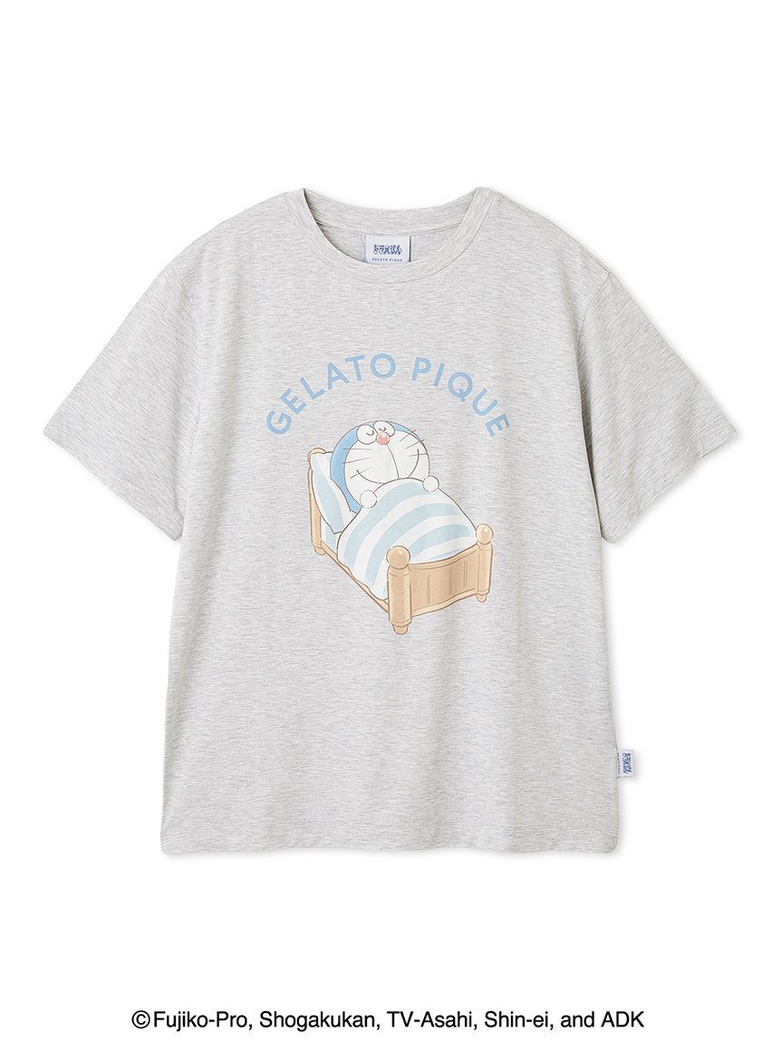 【ジェラート ピケ/gelato pique】の【ドラえもん】【レディース】ワンポイントTシャツ インテリア・キッズ・メンズ・レディースファッション・服の通販 founy(ファニー) 　ファッション　Fashion　レディースファッション　Fashion for Women　トップス・カットソー　Cut & Sew Tops　シャツ・ブラウス・オフィスカジュアル　Elegant Blouses & Button-Ups　ロングTシャツ・Tシャツ　Longline T-Shirts & Tees　キャラクター　Character, Licensed Characters　コレクション　Collection, Seasonal Line　スペシャル　Special, Limited Edition　トレンド　Trend, Trending Now　人気　Popular, Best Seller　プリント　Print, Printed Pattern　ベーシック　Basic, Essential　ロング　Long, Long-Length　ワンポイント　One Point, Statement Accent　お家時間・ステイホーム　Stay Home / At Home　GRY[006]|ID: prp329100004633746 ipo3291000000033865594