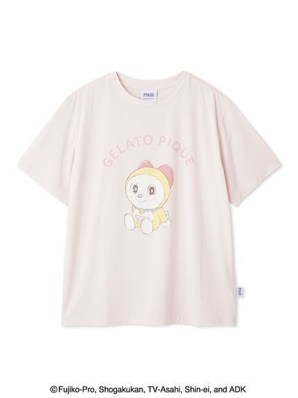 【ジェラート ピケ/gelato pique】の【ドラえもん】【レディース】ワンポイントTシャツ インテリア・キッズ・メンズ・レディースファッション・服の通販 founy(ファニー) 　ファッション　Fashion　レディースファッション　Fashion for Women　トップス・カットソー　Cut & Sew Tops　シャツ・ブラウス・オフィスカジュアル　Elegant Blouses & Button-Ups　ロングTシャツ・Tシャツ　Longline T-Shirts & Tees　キャラクター　Character, Licensed Characters　コレクション　Collection, Seasonal Line　スペシャル　Special, Limited Edition　トレンド　Trend, Trending Now　人気　Popular, Best Seller　プリント　Print, Printed Pattern　ベーシック　Basic, Essential　ロング　Long, Long-Length　ワンポイント　One Point, Statement Accent　お家時間・ステイホーム　Stay Home / At Home　PNK[066]|ID: prp329100004633746 ipo3291000000033865595