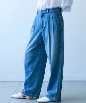 【ジョンブルプライベートラボ/Johnbull Private labo】のライトデニム ツータックイージーパンツ 人気、トレンドファッション・服の通販 founy(ファニー) ファッション Fashion レディースファッション Fashion for Women パンツ Pants & Trousers コンパクト Compact, Small Size ショート Short, Short Length シンプル Simple, Minimal ジーンズ Jeans, Denim Pants デニム Denim, Jeans Material ポケット Pocket, Pocket Detail 楽ちん Easy Fit, Comfortable 夏 Summer |ID:prp329100004633794