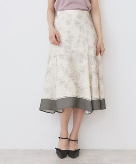 【インデックス/INDEX】のパネルフラワープリントフレアスカート【洗濯機可・イージーアイロン】 人気、トレンドファッション・服の通販 founy(ファニー) ファッション Fashion レディースファッション Fashion for Women スカート Skirts Aライン・フレアスカート A-Line & Flared Skirts フィット Fit, Slim Fit フレア Flare, Flared ポケット Pocket, Pocket Detail 切替 Switching, Contrast Panel |ID:prp329100004633880