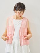 【サマンサモスモス/Samansa Mos2】のシアーナイロンジップベスト ピンク|ID: prp329100004633979 ipo3291000000033846297