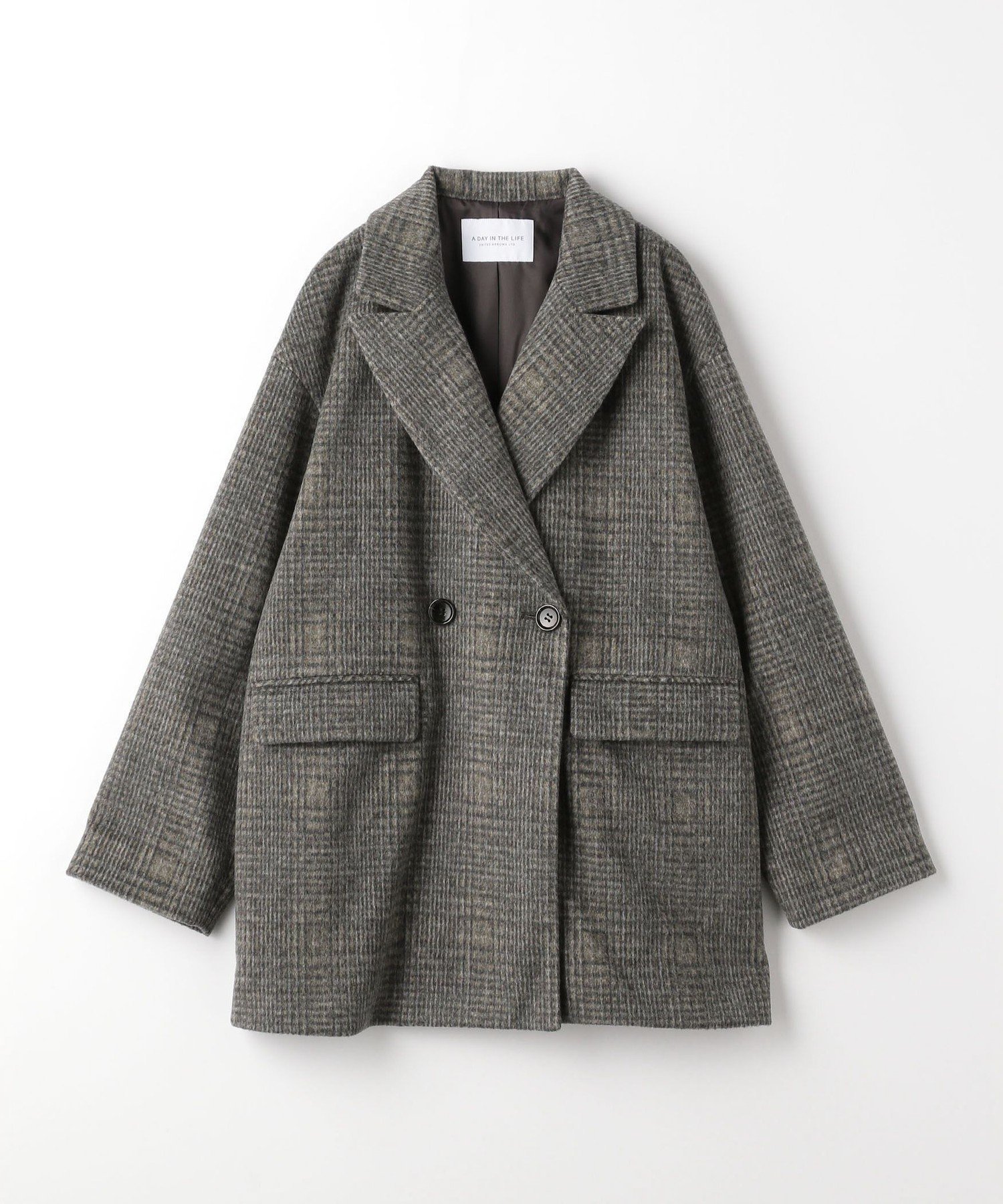 【ユナイテッドアローズ/UNITED ARROWS】のニットビーバー ダブルコート A DAY IN THE LIFE 人気、トレンドファッション・服の通販 founy(ファニー) 　ファッション　Fashion　レディースファッション　Fashion for Women　アウター　Coat / Outerwear Collection　コート・ロングコート・ピーコート　Long Coats, Peacoats & More　おすすめ　Recommended / Our Picks　ジャケット　Jacket, Outerwear　ダブル　Double, Double-Breasted　チェック　Check, Plaid, Tartan　バランス　Balance, Style Balance　マフラー　Scarf, Muffler　ミドル　Middle Length, Mid Height　メルトン　Melton, Heavy Wool　ロング　Long, Long-Length　ワイド　Wide, Wide Fit　無地　Plain, Solid Color　秋　Autumn　 other-1|ID: prp329100004634010 ipo3291000000033362100