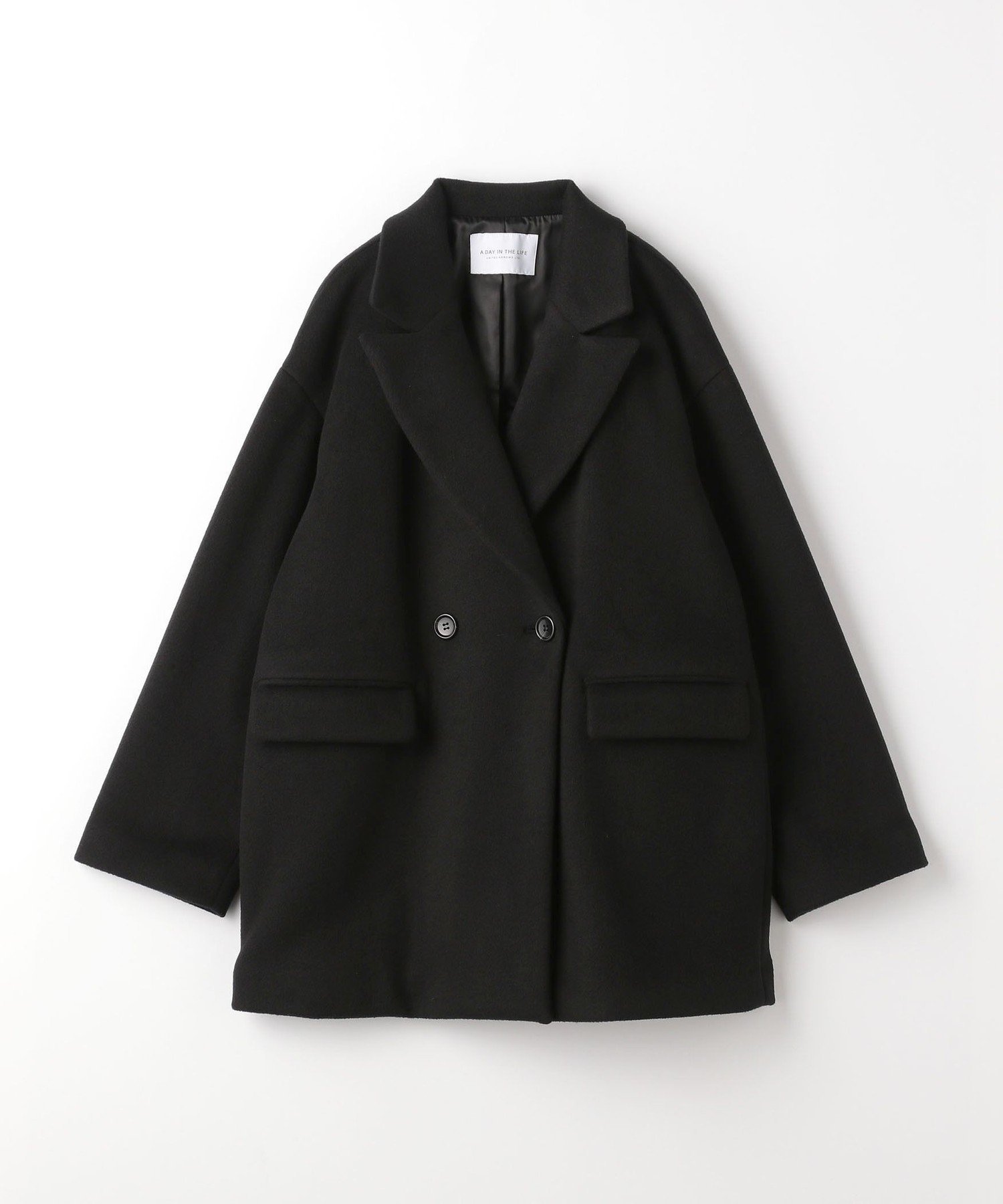 【ユナイテッドアローズ/UNITED ARROWS】のニットビーバー ダブルコート A DAY IN THE LIFE インテリア・キッズ・メンズ・レディースファッション・服の通販 founy(ファニー) 　ファッション　Fashion　レディースファッション　Fashion for Women　アウター　Coat / Outerwear Collection　コート・ロングコート・ピーコート　Long Coats, Peacoats & More　おすすめ　Recommended / Our Picks　ジャケット　Jacket, Outerwear　ダブル　Double, Double-Breasted　チェック　Check, Plaid, Tartan　バランス　Balance, Style Balance　マフラー　Scarf, Muffler　ミドル　Middle Length, Mid Height　メルトン　Melton, Heavy Wool　ロング　Long, Long-Length　ワイド　Wide, Wide Fit　無地　Plain, Solid Color　秋　Autumn　BLACK|ID: prp329100004634010 ipo3291000000033362104