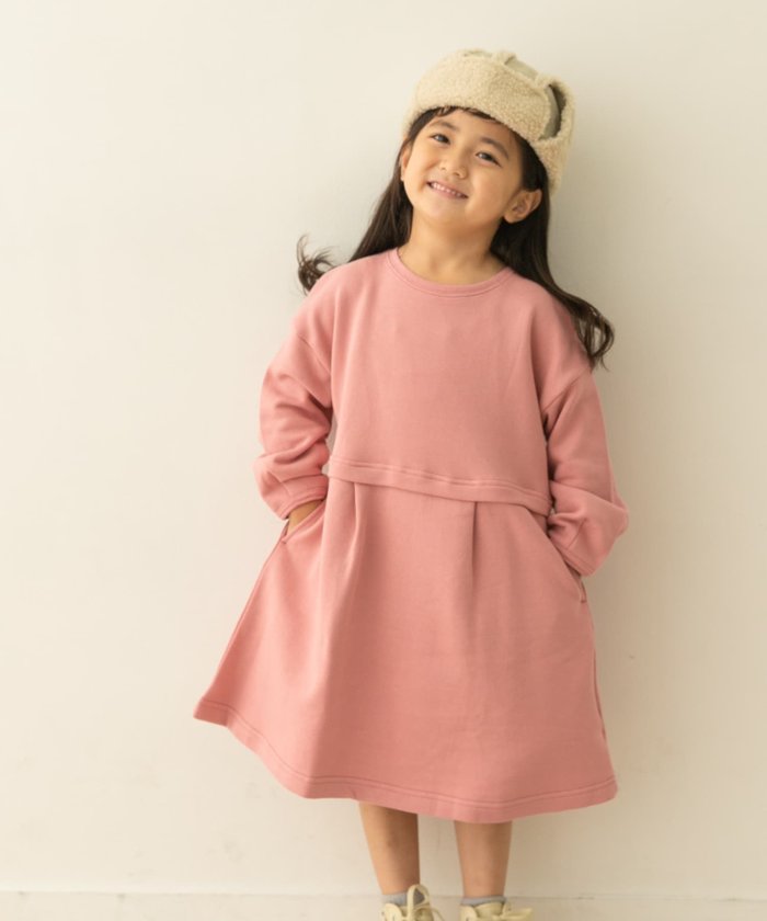 【アーバンリサーチ ドアーズ/URBAN RESEARCH DOORS】の裏毛セットアップ風ワンピース(KIDS) インテリア・キッズ・メンズ・レディースファッション・服の通販 founy(ファニー) https://founy.com/ ファッション Fashion レディースファッション Fashion for Women ワンピース Dresses おすすめ Recommended / Our Picks セットアップ Set-Up, Coordinated Outfit ロング Long, Long-Length 楽ちん Easy Fit, Comfortable |ID: prp329100004634047 ipo3291000000034010338