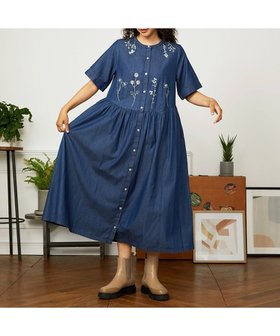 【ホコモモラ/Jocomomola】のJardines コード刺繍デニムシャツワンピース 人気、トレンドファッション・服の通販 founy(ファニー) ファッション Fashion レディースファッション Fashion for Women ワンピース Dresses シャツワンピース / 1枚で着映えコーデ Shirt Dresses インド Indian Textile 春 Spring 秋 Autumn カーディガン Cardigan, Knitwear ギャザー Gathered, Ruffled ジャケット Jacket, Outerwear デニム Denim, Jeans Material ポケット Pocket, Pocket Detail ロング Long, Long-Length 冬 Winter / This Winter 夏 Summer |ID:prp329100004634109