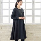 【ミゼール/MISSEL】の【洗える・3L/4Lサイズあり】タフタドッキングワンピース 人気、トレンドファッション・服の通販 founy(ファニー) ファッション Fashion レディースファッション Fashion for Women ワンピース Dresses タフタ Taffeta, Structured Fabric ポケット Pocket, Pocket Detail 人気 Popular, Best Seller 夏 Summer 洗える Machine Washable A/W・秋冬 Autumn/Winter 長袖 Long Sleeve, Full Sleeve thumbnail グレー|ID: prp329100004634179 ipo3291000000033364289